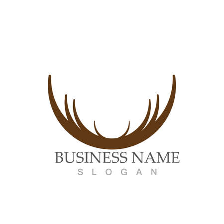 Deer Logo Template vector icon illustration designのイラスト素材