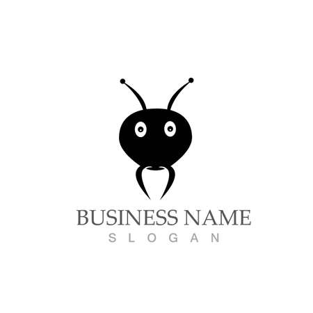 Ant Logo template vector illustration designのイラスト素材