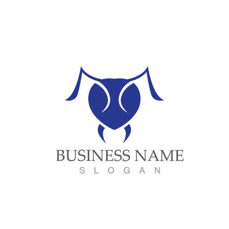 Ant Logo template vector illustration designのイラスト素材
