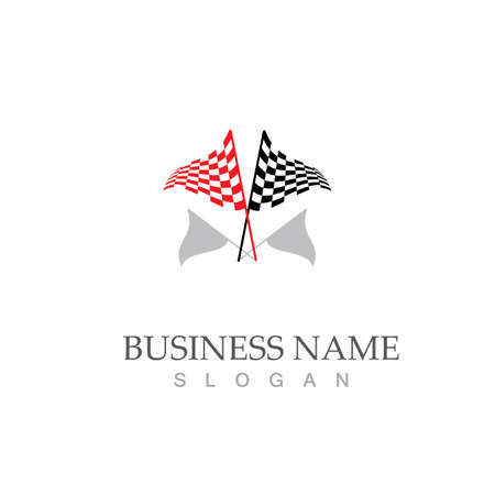 Race flag icon, simple design illustration vectorのイラスト素材