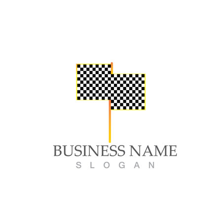 Race flag icon, simple design illustration vectorのイラスト素材