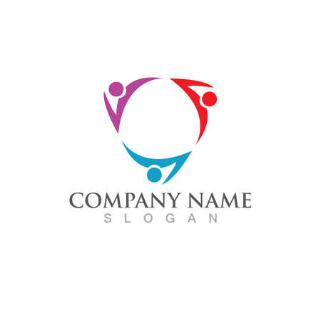 Community, network and social icon design templateのイラスト素材