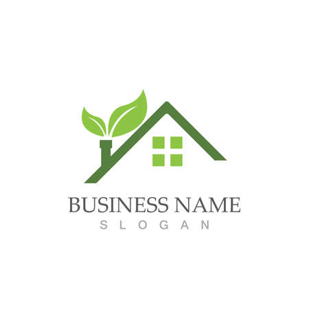 green home  vector template designのイラスト素材