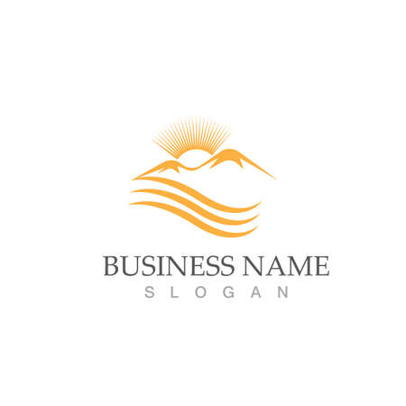 Mountain icon Logo Template Vector illustration designのイラスト素材