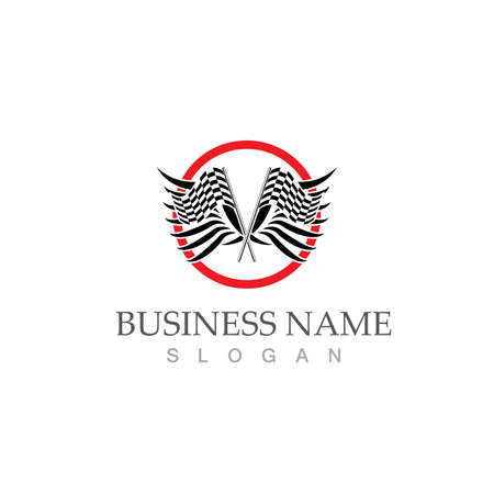 Race flag icon, simple design illustration vectorのイラスト素材