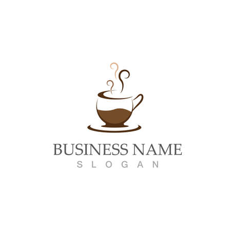 coffee cup logo template vector icon designのイラスト素材
