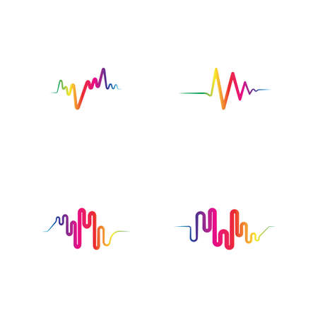 sound waves vector illustration template designのイラスト素材