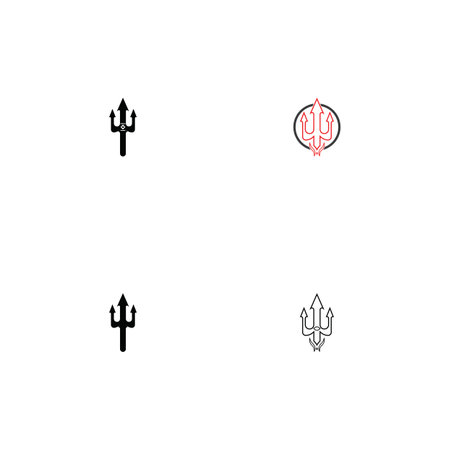 Trident Logo Template vector icon illustration design