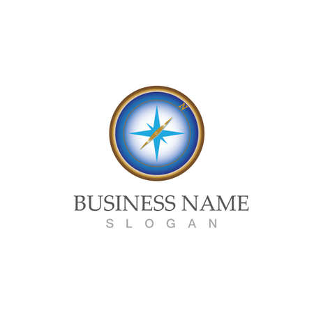 compass logo template vector icon illustration designのイラスト素材