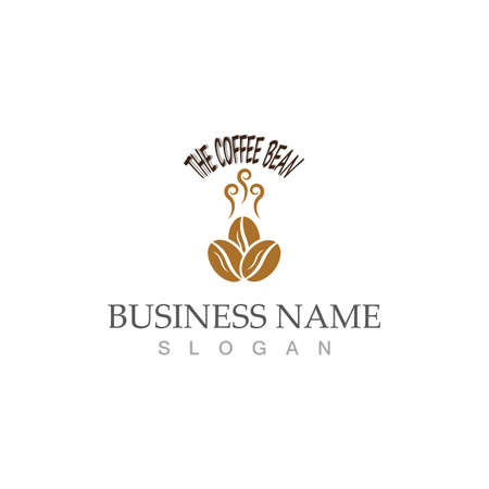 coffee bean icon vector illustration templateのイラスト素材