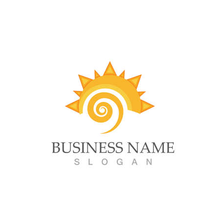 Sun Vector illustration Icon Logo Template designのイラスト素材
