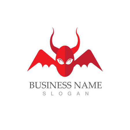 Devil horn Vector icon design illustration logo Templateのイラスト素材