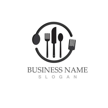 fork and spoon icon vector template designのイラスト素材