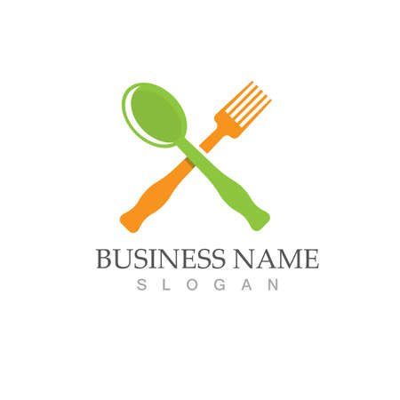fork and spoon icon vector template designのイラスト素材