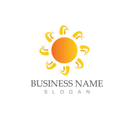 Sun Vector illustration Icon Logo Template designのイラスト素材