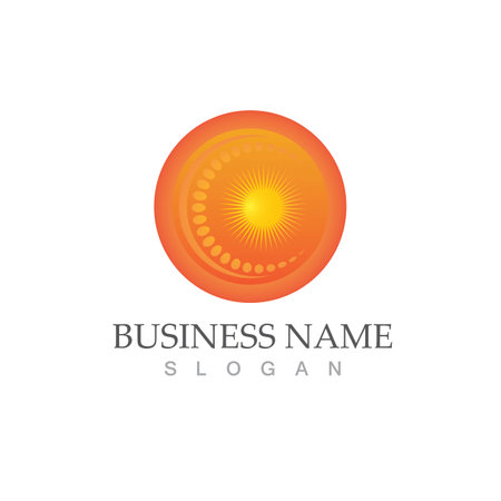 Sun Vector illustration Icon Logo Template designのイラスト素材