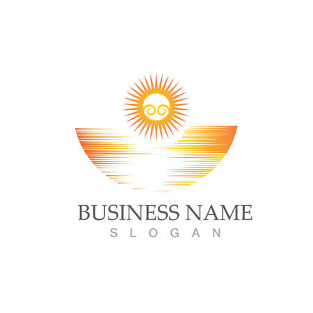 Sun Vector illustration Icon Logo Template designのイラスト素材