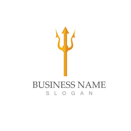 Trident Logo Template vector icon illustration designのイラスト素材