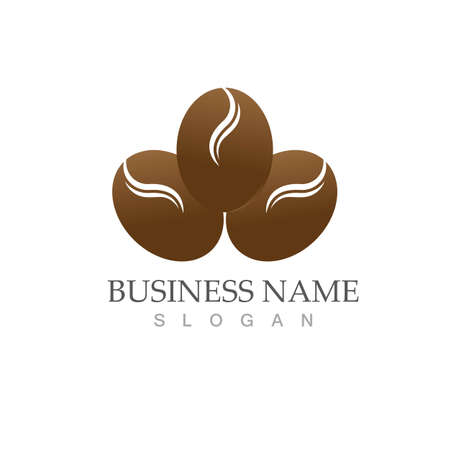 coffee bean icon vector illustration templateのイラスト素材