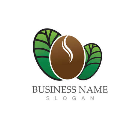 coffee bean icon vector illustration templateのイラスト素材