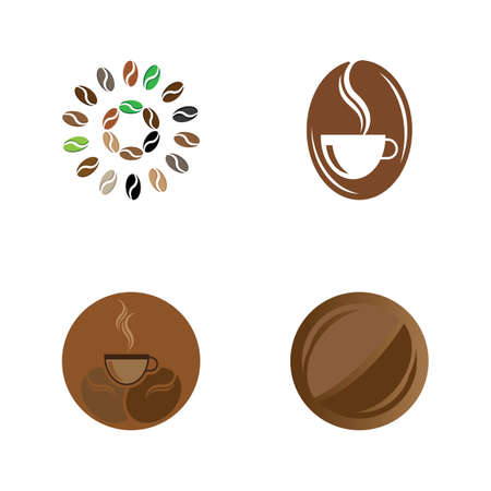 coffee bean icon vector illustration templateのイラスト素材