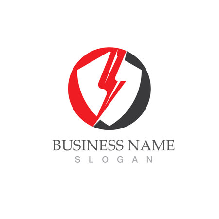 flash thunderbolt logo template designのイラスト素材