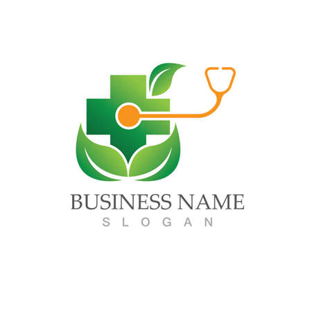 health medical logo design vector templateのイラスト素材