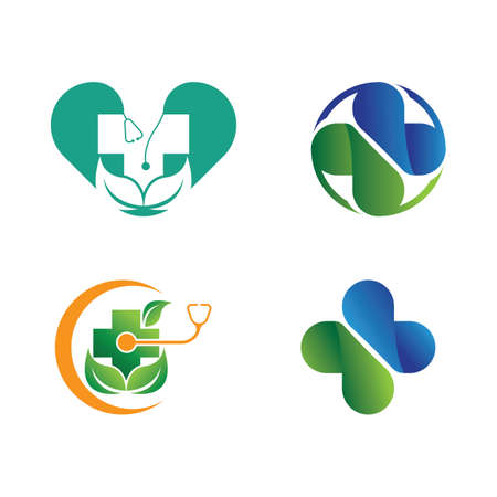 health medical logo design vector templateのイラスト素材