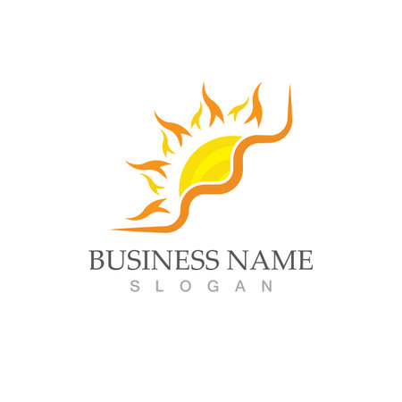 Sun Vector illustration Icon Logo Template designのイラスト素材