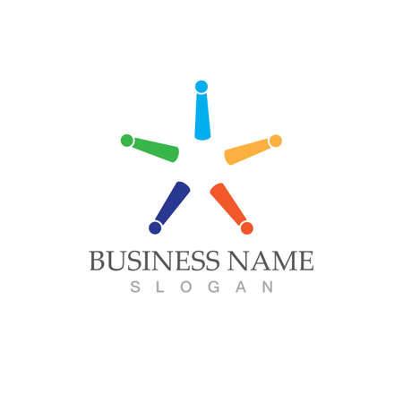 Community, network and social icon design templateのイラスト素材