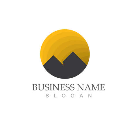 Mountain icon Logo Template Vector illustration designのイラスト素材