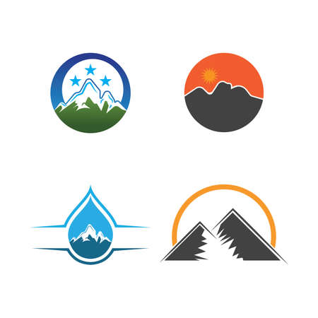 Mountain icon Logo Template Vector illustration designのイラスト素材