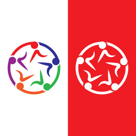 Community, network and social icon design templateのイラスト素材