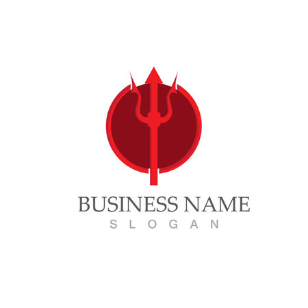 Trident Logo Template vector icon illustration designのイラスト素材