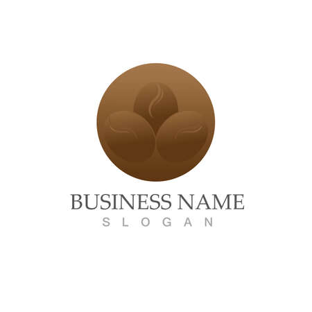 coffee bean icon vector illustration templateのイラスト素材