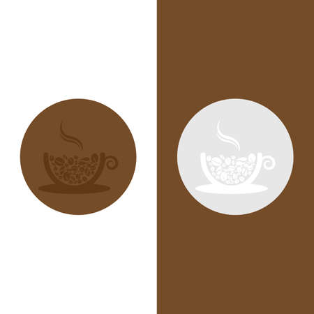 coffee bean icon vector illustration templateのイラスト素材