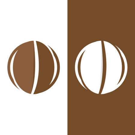 coffee bean icon vector illustration templateのイラスト素材