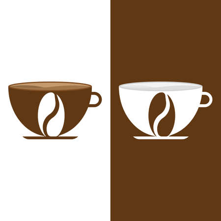 coffee bean icon vector illustration templateのイラスト素材