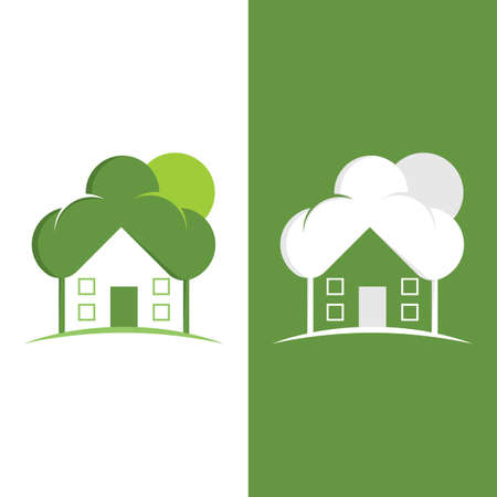 green home  vector template designのイラスト素材