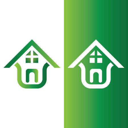 green home  vector template designのイラスト素材