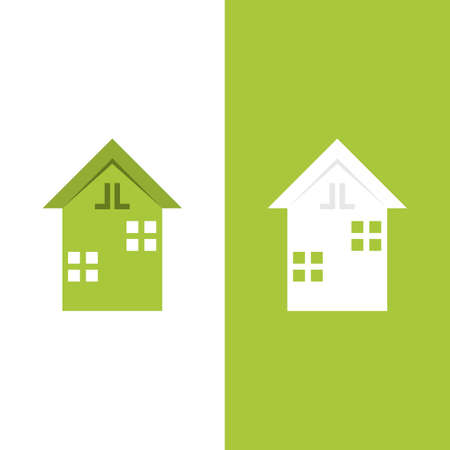 green home  vector template designのイラスト素材