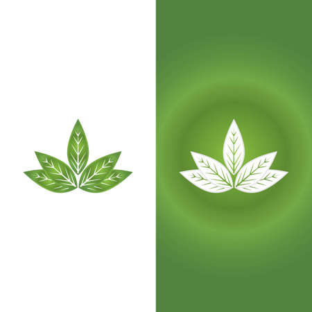 Logos of green Tree leaf ecology nature element vectorのイラスト素材