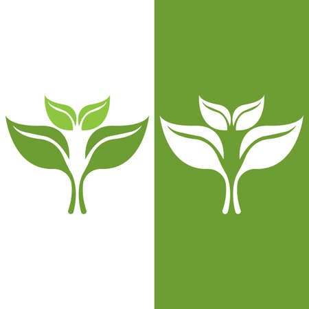Logos of green Tree leaf ecology nature element vectorのイラスト素材