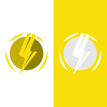 flash thunderbolt logo template designのイラスト素材