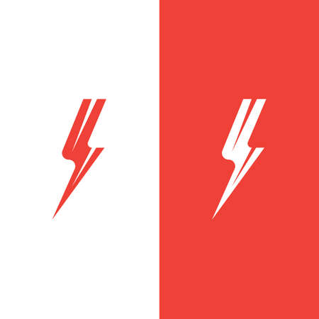 flash thunderbolt logo template designのイラスト素材