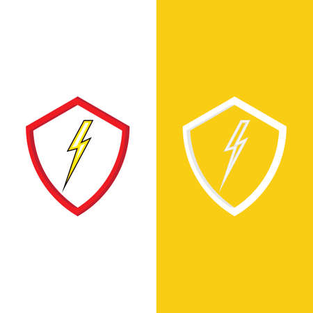 flash thunderbolt logo template designのイラスト素材