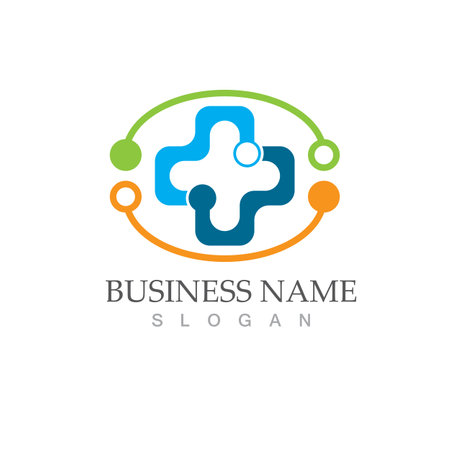 health medical logo design vector templateのイラスト素材
