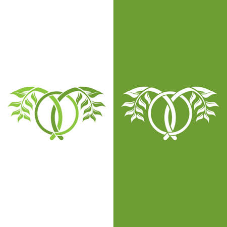 Logos of green Tree leaf ecology nature element vectorのイラスト素材