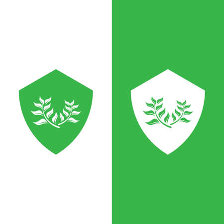 Logos of green Tree leaf ecology nature element vectorのイラスト素材