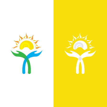 Sun Vector illustration Icon Logo Template designのイラスト素材